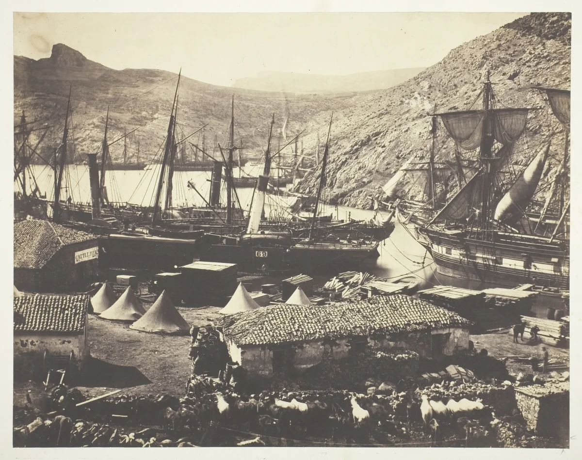 Cossack Bay, Balaklava by Roger Fenton, photograph, 1856