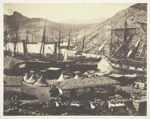 Cossack Bay, Balaklava by Roger Fenton, photograph, 1856