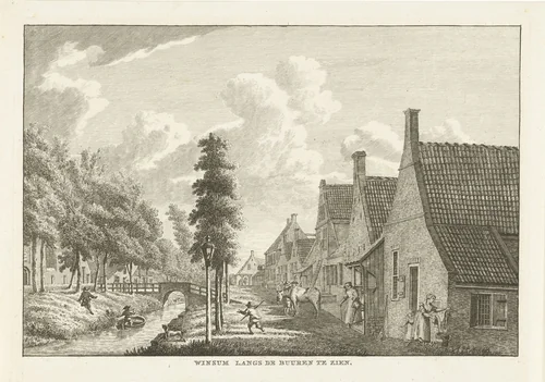 Dorpsgezicht te Winsum by Carel Frederik Bendorp, print, 1786-1792