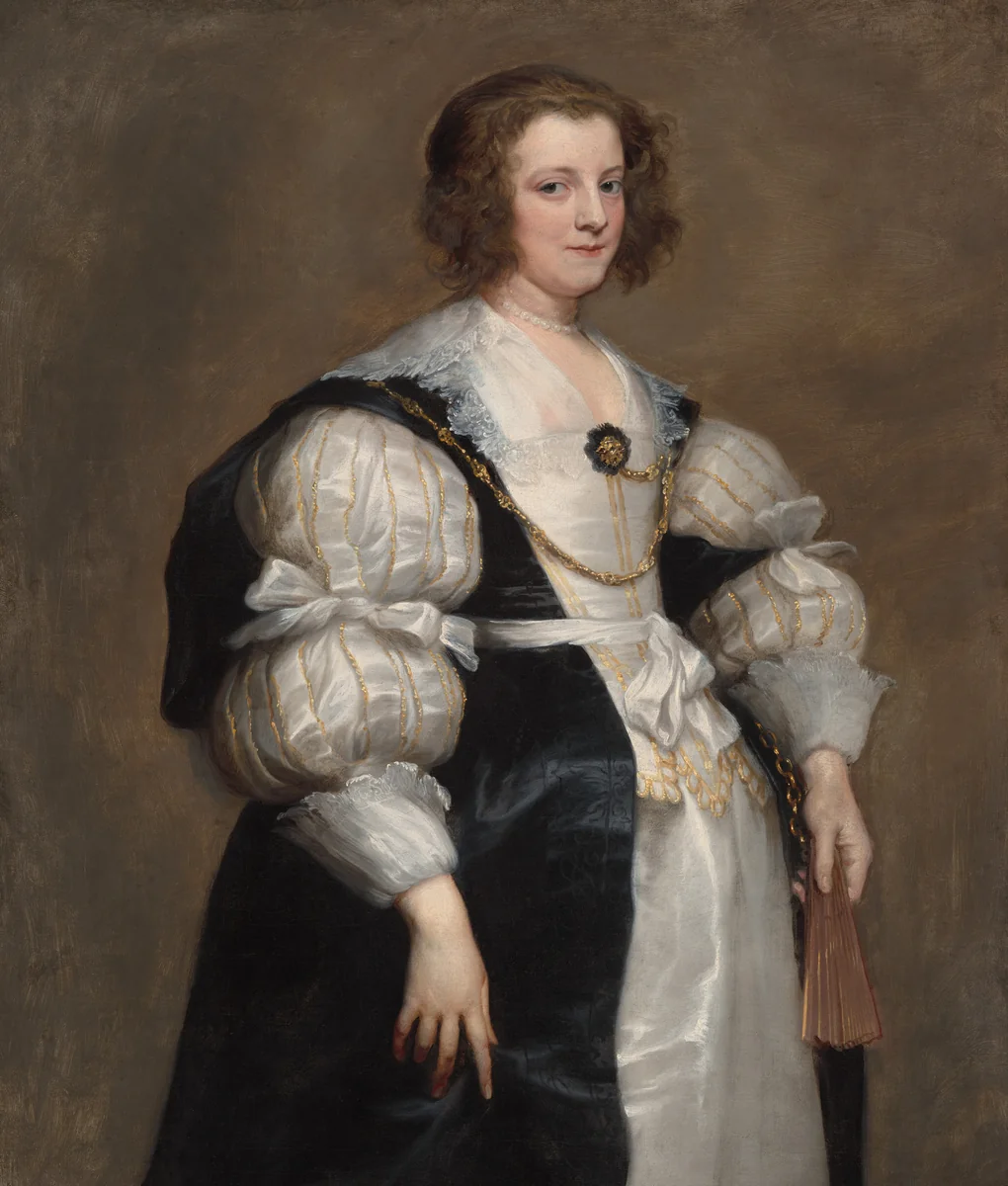 Lady with a Fan by Anthony van Dyck, painting, 1628