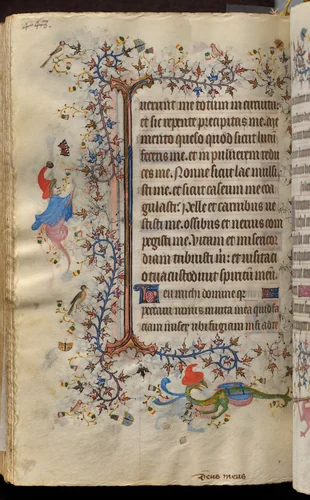 Hours of Charles the Noble, King of Navarre (1361-1425): fol. 218v, Text by Master of the Brussels Initials and Associates, book, 1400-1410