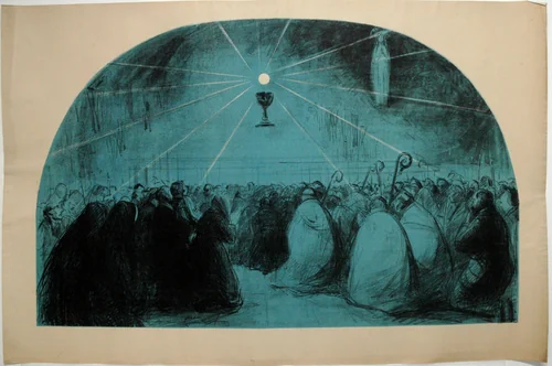 Lourdes, 1914, 25th International Eucharistic Congress by Jean-Louis Forain, print, 1914