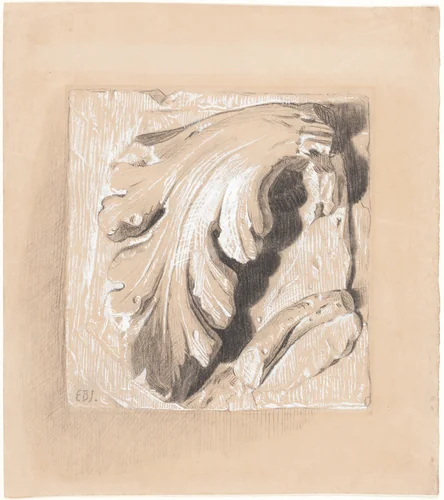 A Fragment from an Antique Frieze by Edward Coley Burne-Jones, drawing, 1833-1898
