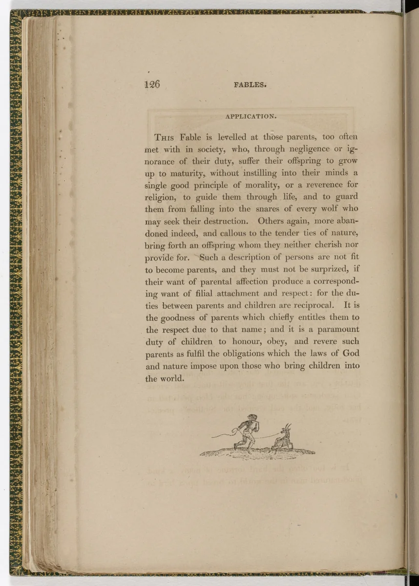 Tailpiece (page 126) from The Fables of Aesop by Thomas Bewick, illustrated book, 1818