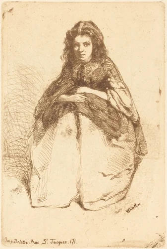 Fumette by James McNeill Whistler
Auguste Delâtre, print, 1858