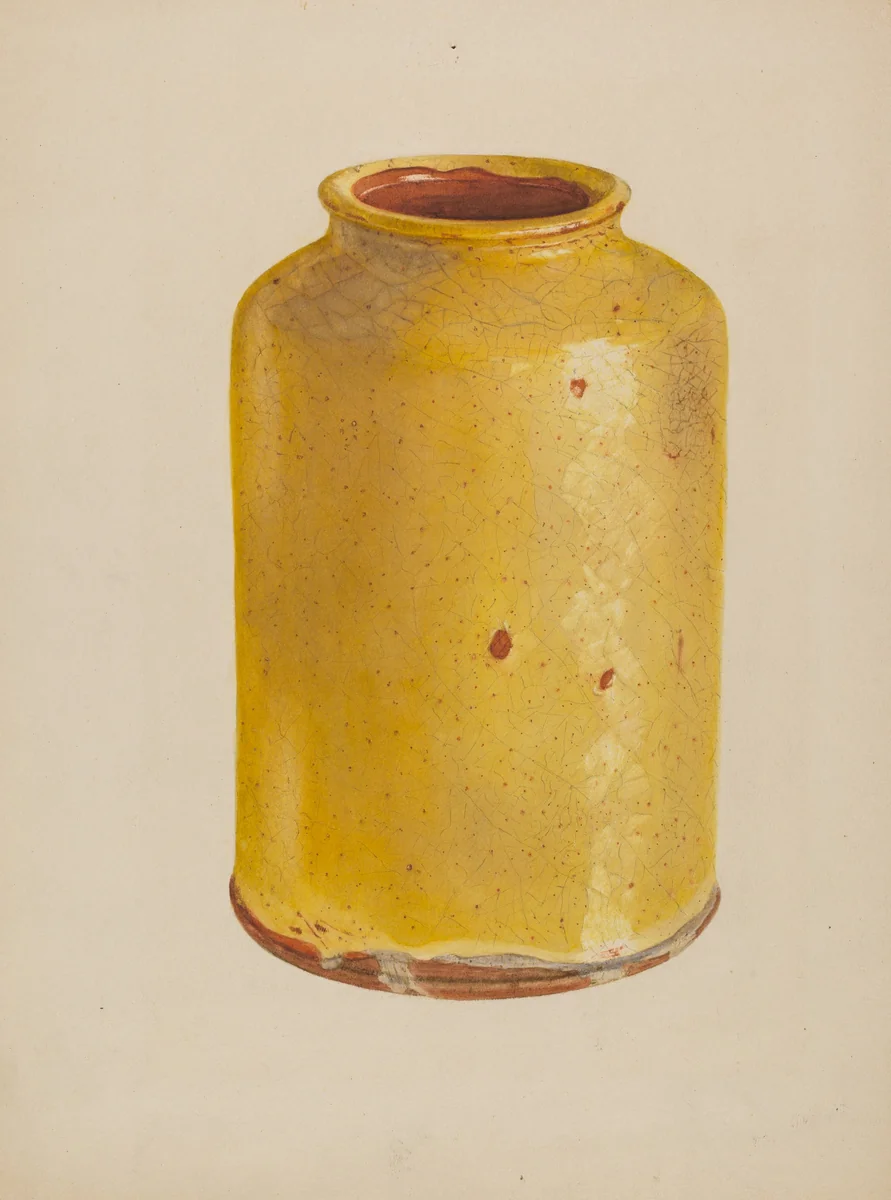 Jar by Yolande Delasser, index of american design, 1938
