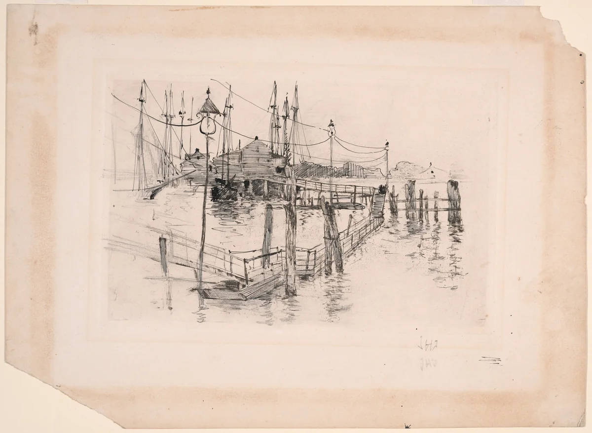 The Old Toll House at Bridgeport (Large Plate) by John Henry Twachtman, print, 1888