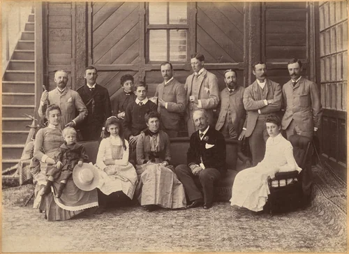 Viceregal Party Shimla (verso) by Raja Deen Dayal, photograph, 1887
