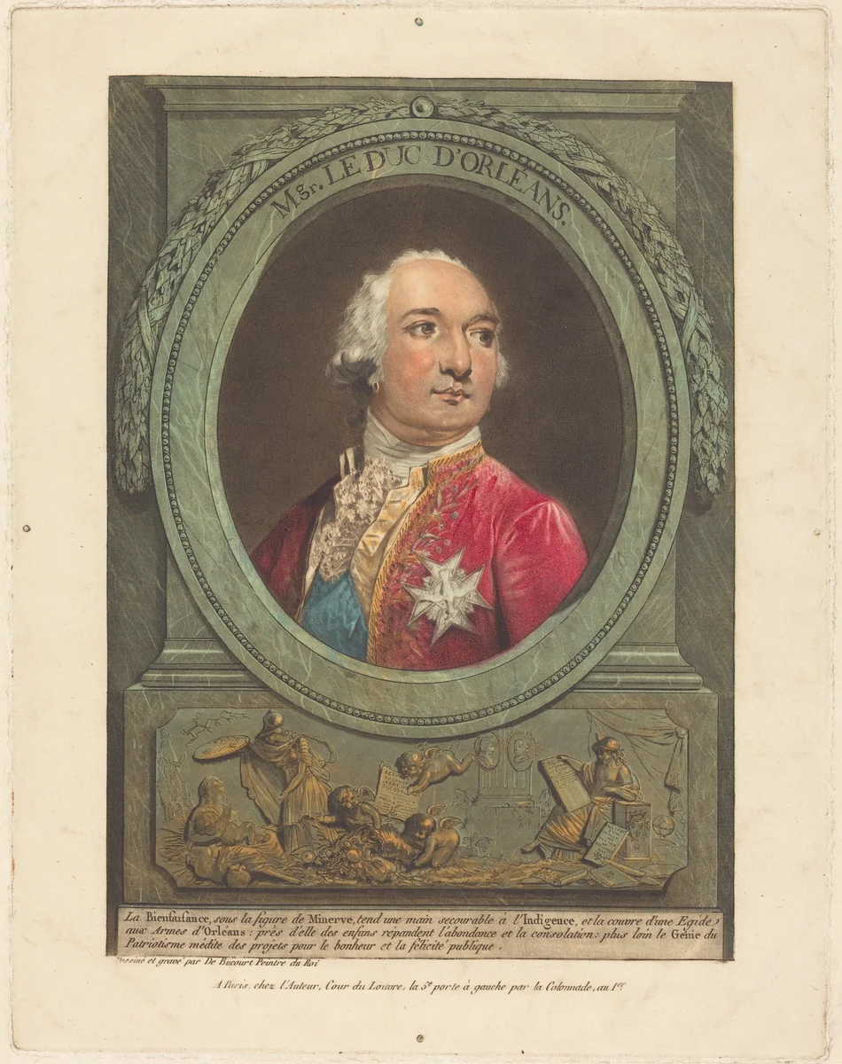 Mgr. Le duc d'Orléans by Philibert Louis Debucourt, print, 1789