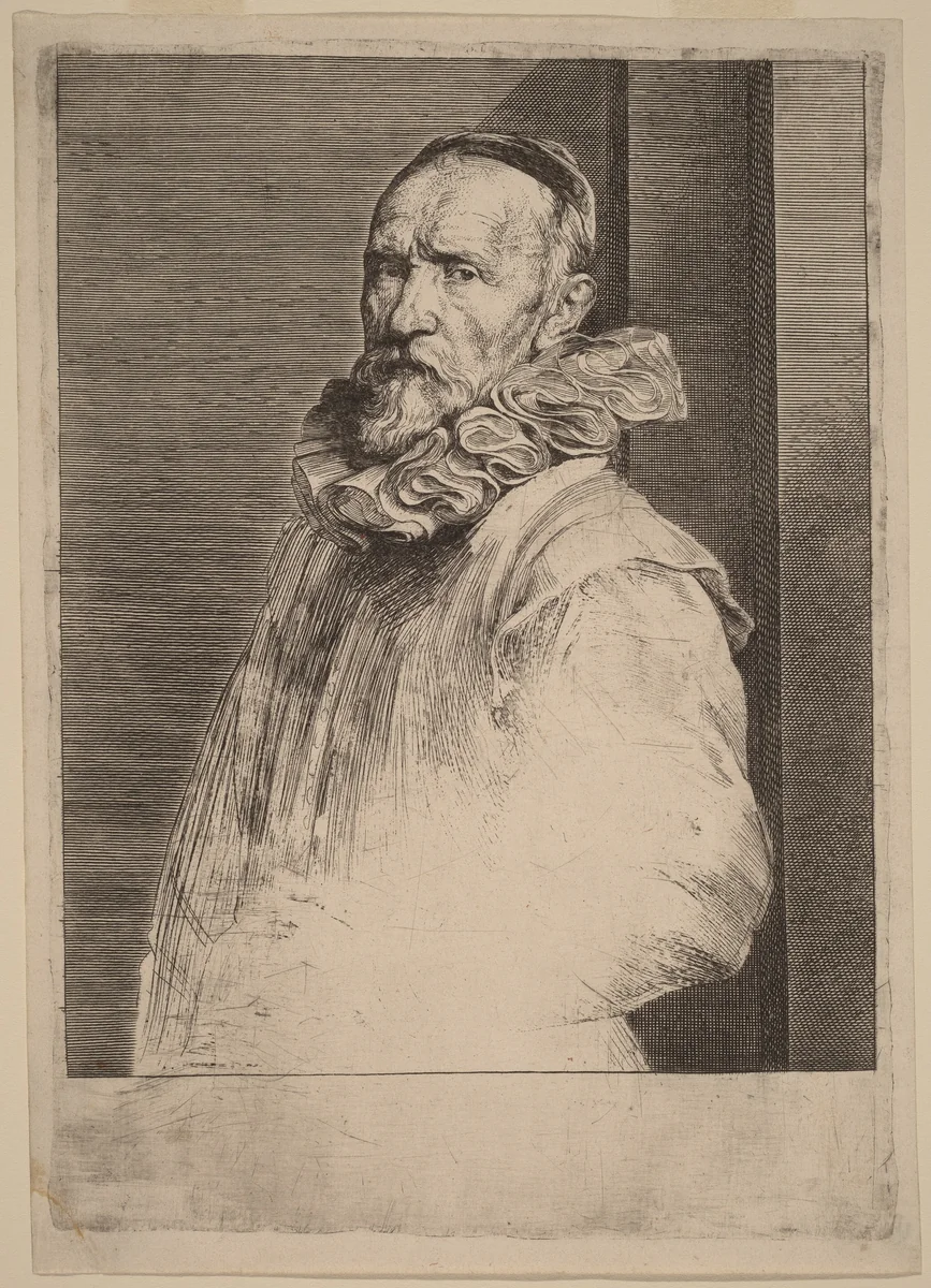 Jan de Wael by Anthony van Dyck, print, 1626-1641