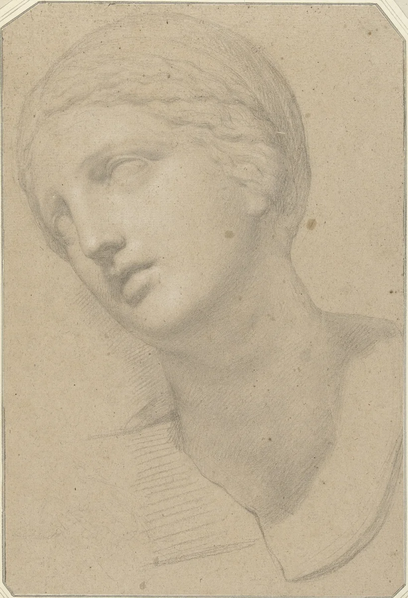 Vrouwenhoofd by Anton Raphael Mengs, drawing, 1738-1779