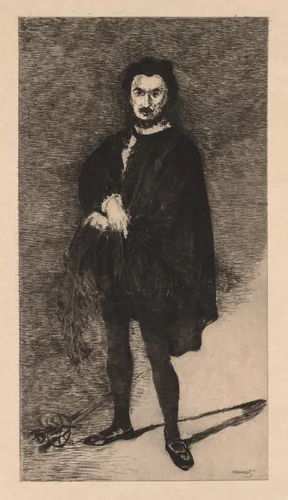The Tragic Actor by Edouard Manet, print, 1866