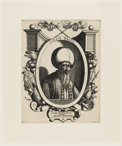 Portrait of Sinan the Great by Dominicus Custos, print, 1595
