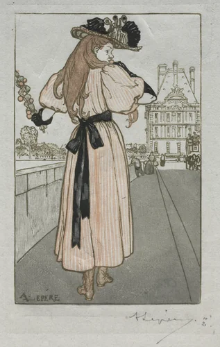 Paris Almanac, 1897: Spring by Auguste Louis Lepère, print, 1897