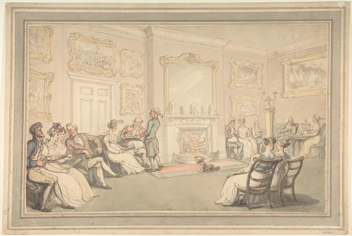 The Reception by Thomas Rowlandson, drawing, 1780-1827