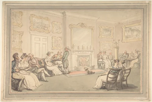 The Reception by Thomas Rowlandson, drawing, 1780-1827
