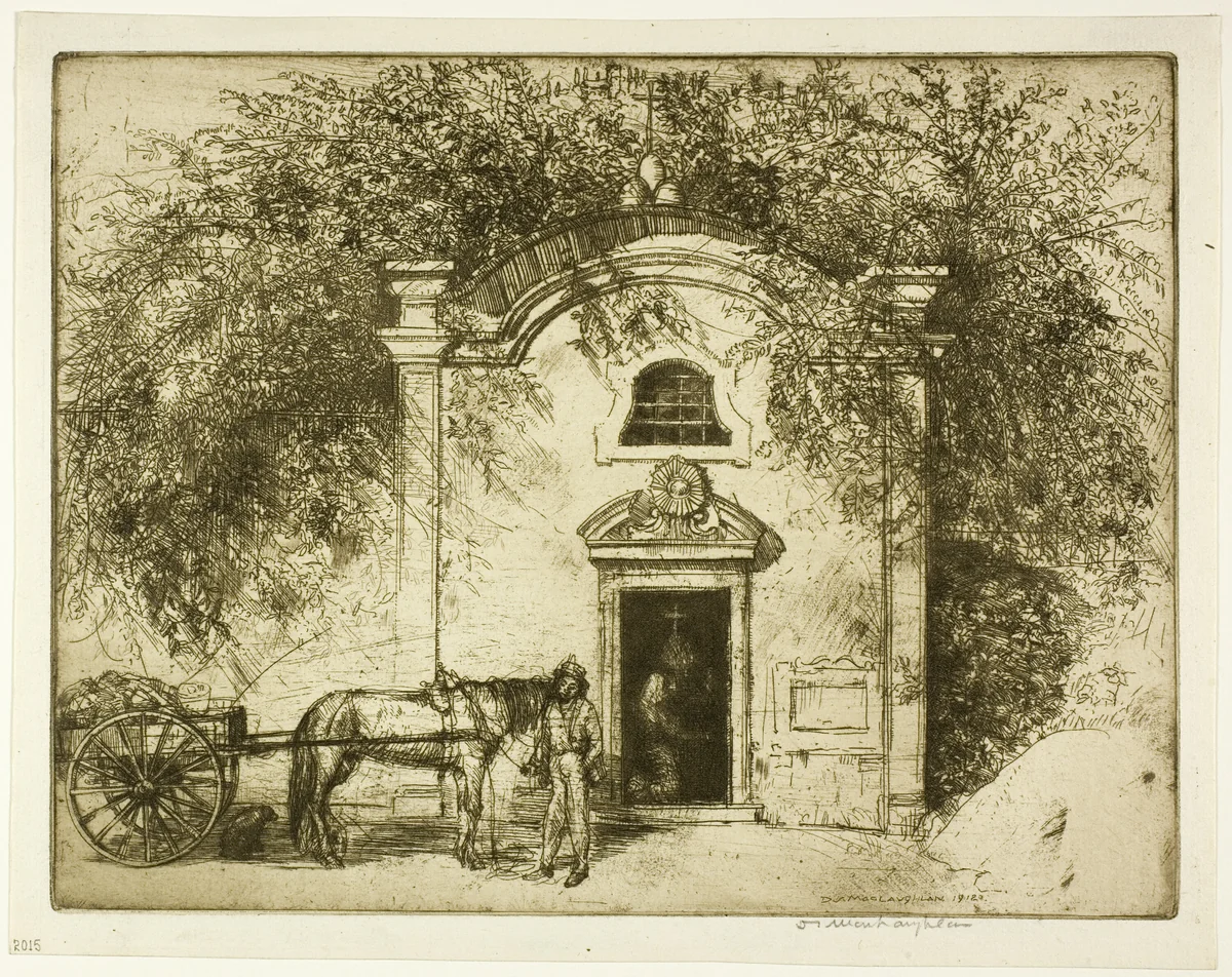 A Wayside Chapel by Donald Shaw MacLaughlan, print, 1912