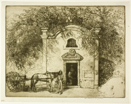 A Wayside Chapel by Donald Shaw MacLaughlan, print, 1912