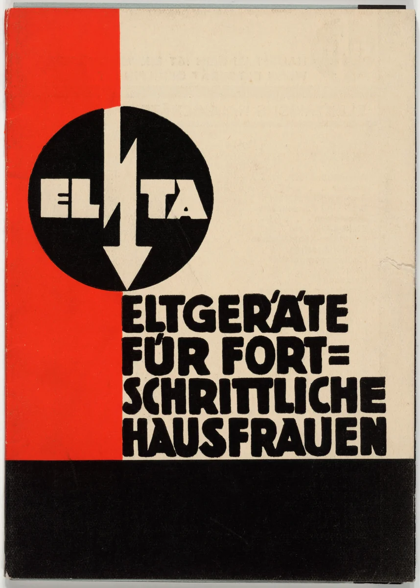 Elta Eltgeräte für Fort-schrittliche Hausfrauen (Elta Equipment for Progressive Housewives) (Appliance catalogue) by Unknown Artist, design, 1928