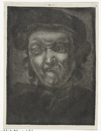 Man met een vertrokken gezicht by Eberhard Cornelis Rahms, print, 1854-1907