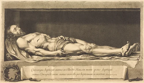 The Body of Christ by Nicolas de Plattemontagne; Philippe de Champaigne, print, 1654