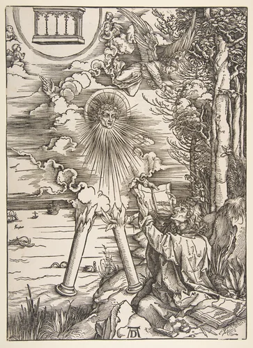 Saint John Devouring the Book, from "The Apocalypse" by Albrecht Dürer, print, 1497-1498