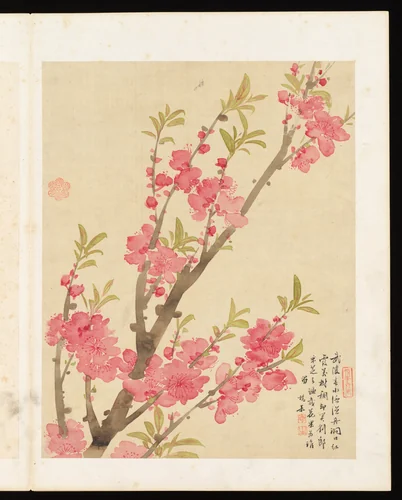 Flowers by Liang Yuwei, painting, 1844-1917