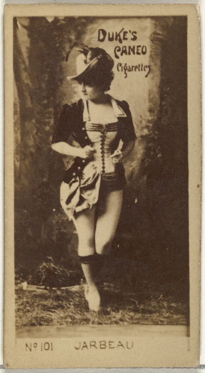 Card Number 101, Vernona Jarbeau, from the Actors and Actresses series (N145-4) issued by Duke Sons & Co. to promote Cameo Cigarettes by W. Duke, Sons & Co., photograph, 1880-1889