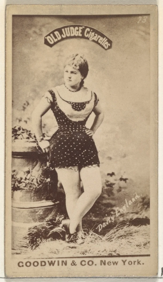 Daisy England, from the Actors and Actresses series (N171) for Old Judge Cigarettes by Goodwin & Company, photograph, 1886-1890