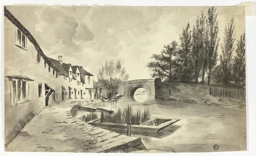 Fisher Row and the Bridge over the River on the New Road by Unknown Artist, drawing, 1800-1899