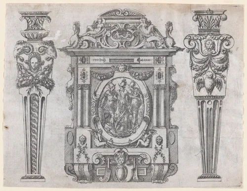 Furniture Design by Jacques Androuet du Cerceau, print, 1565-1570