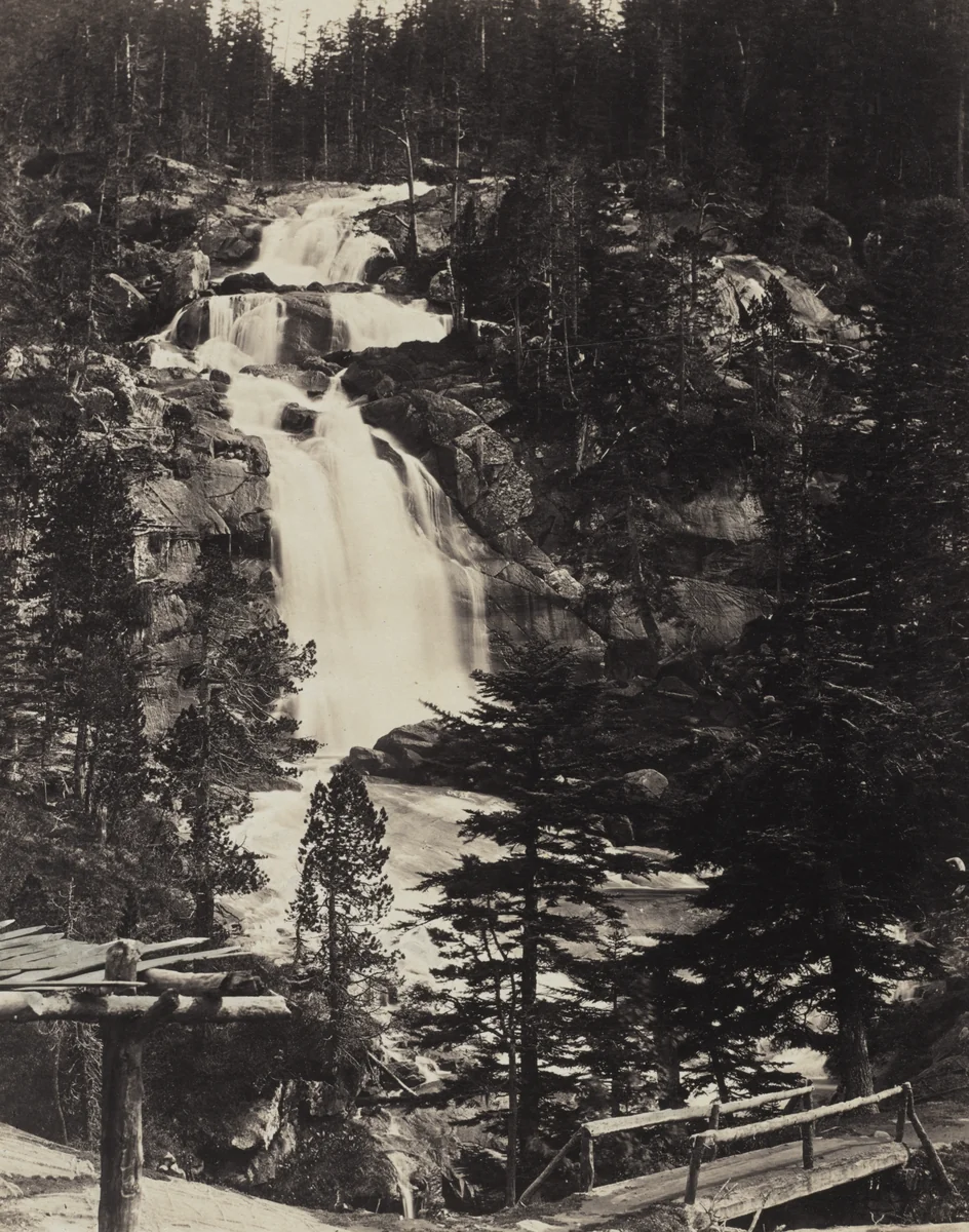 Great Upper Waterfall, High Alps by Louis-Alphonse Davanne, photograph, 1857-1867