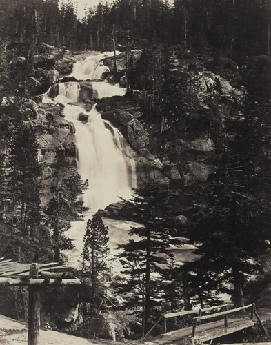 Great Upper Waterfall, High Alps by Louis-Alphonse Davanne, photograph, 1857-1867