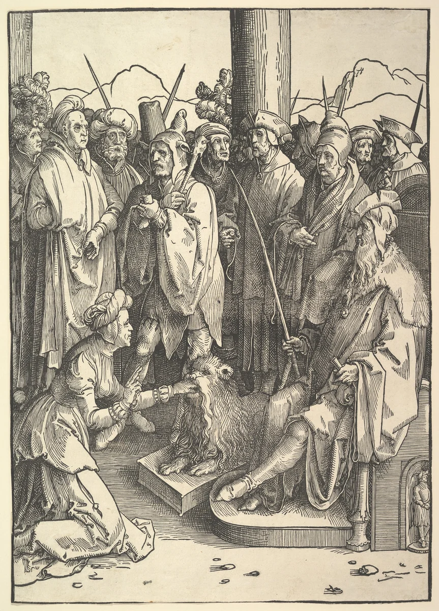 The Mouth of Truth by Lucas van Leyden, print, 1509-1519