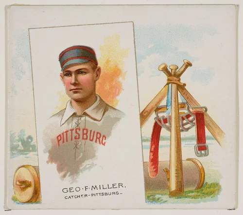 George F. Miller, Catcher, Pittsburgh, from World's Champions, Second Series (N43) for Allen & Ginter Cigarettes by Allen & Ginter, print, 1888