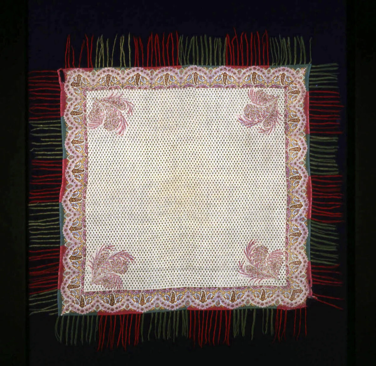 Shawl by England, textile, 1825-1850