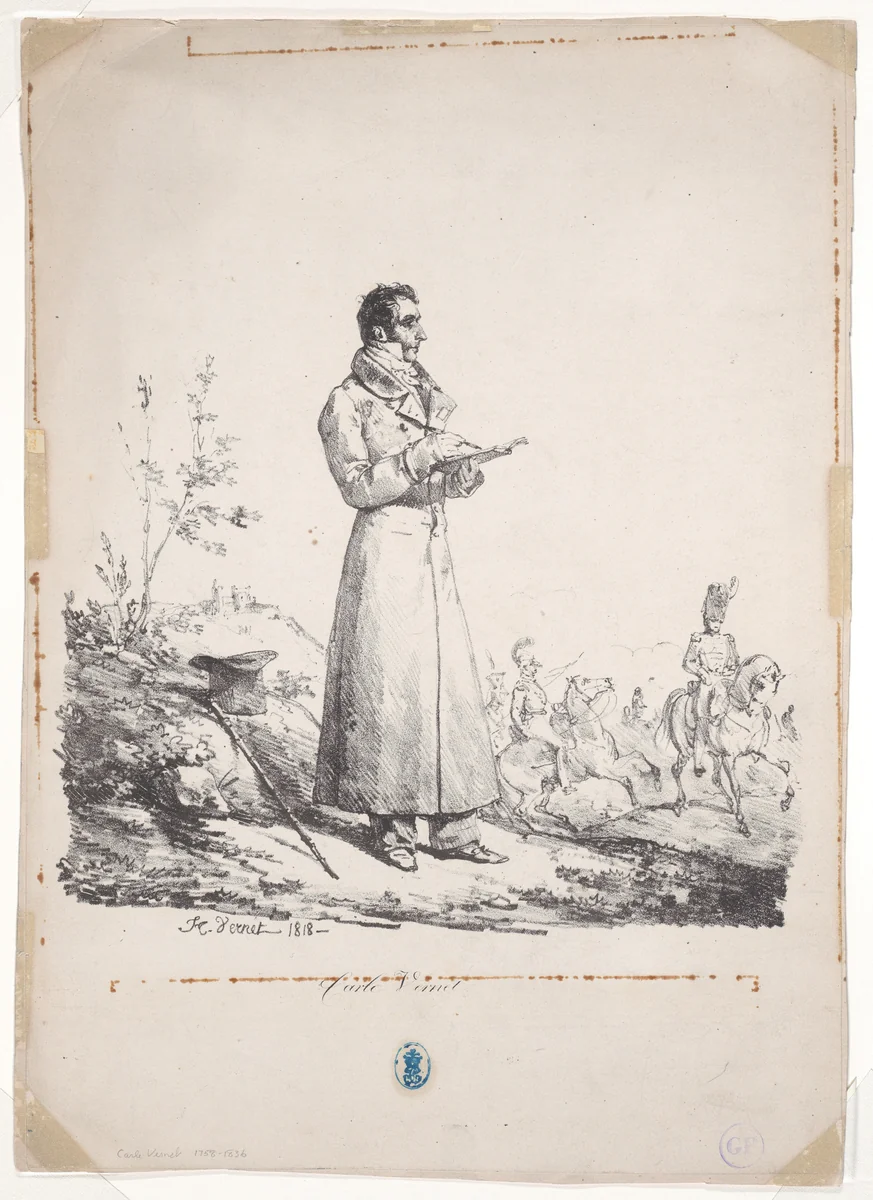 Carle Vernet Drawing by Horace Vernet, print, 1813-1823
