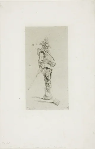 Punchinello by Jean Louis Ernest Meissonier, print, 1845-1855