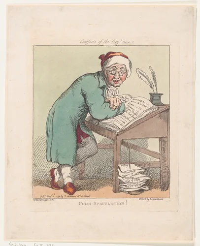 Good Speculation! by Thomas Rowlandson, print, 1799