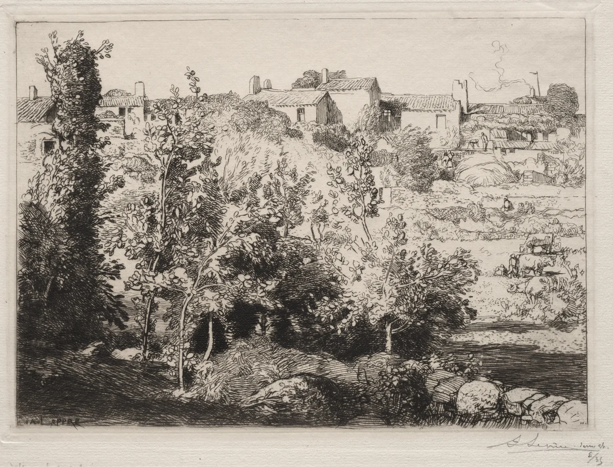 Village of Meule by Auguste Louis Lepère, print, 1907