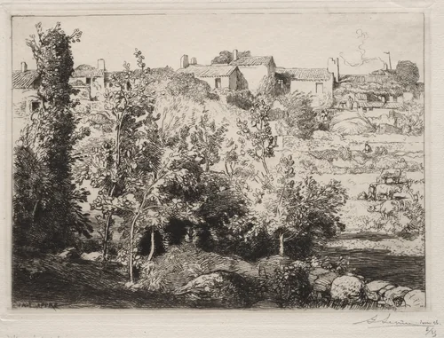 Village of Meule by Auguste Louis Lepère, print, 1907