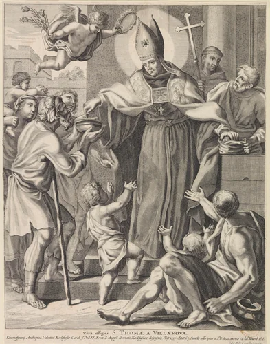 H. Thomas van Villanueva by anonymous, print, 1661-1684