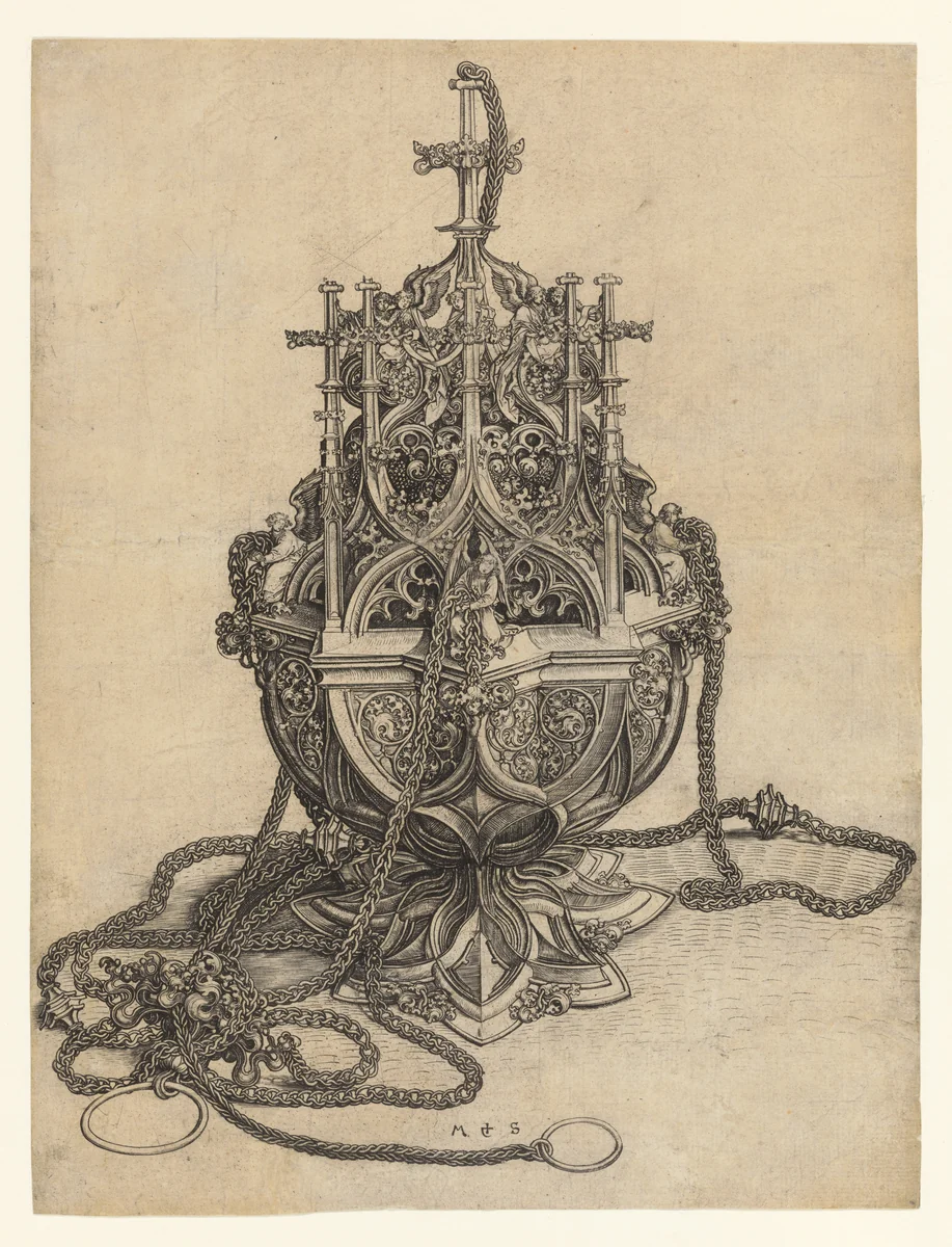 The Censer by Martin Schongauer, print, 1470-1491