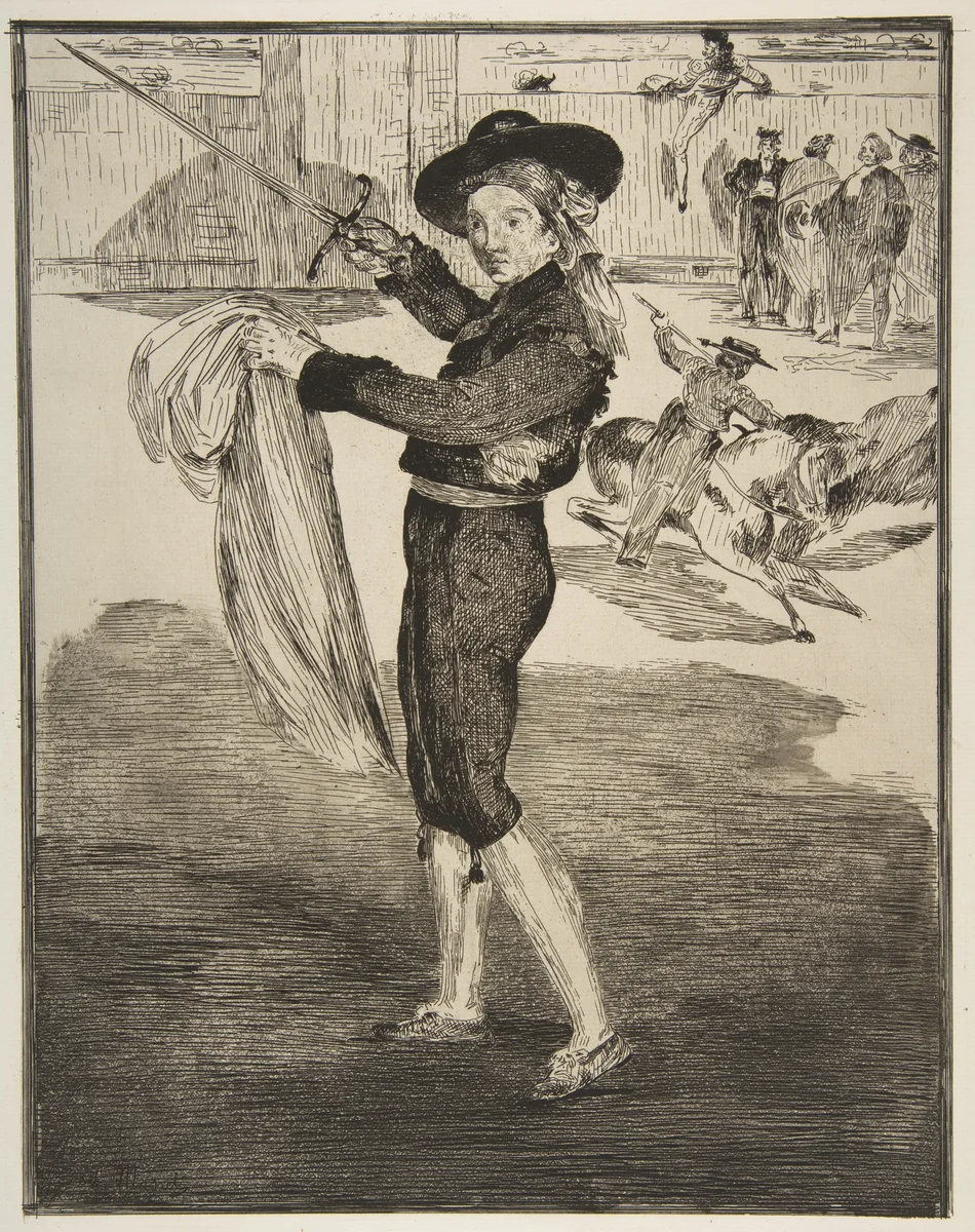 Mlle. Victorine in the Costume of an "Espada" by Edouard Manet, print, 1862