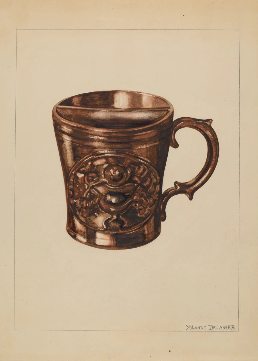 Shaving Mug by Yolande Delasser, index of american design, 1935-1942