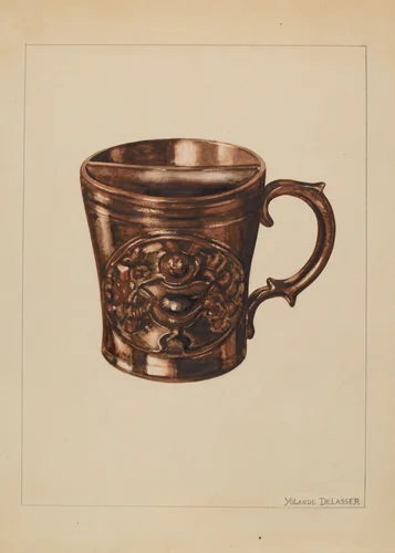 Shaving Mug by Yolande Delasser, index of american design, 1935-1942