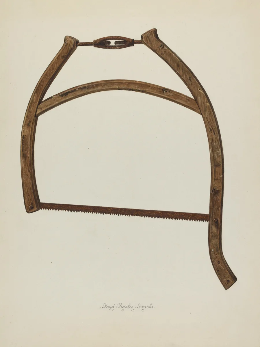 Buck Saw by Lloyd Charles Lemcke, index of american design, 1938