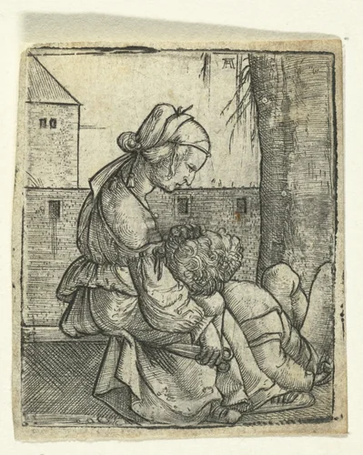 Simson en Delila by Unknown, print, 1506-1538