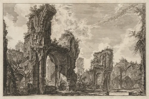 Views of Rome: Rovine del Sisto o sia della gran sala delle Terme Antoniniane by Giovanni Battista Piranesi, print, 1765