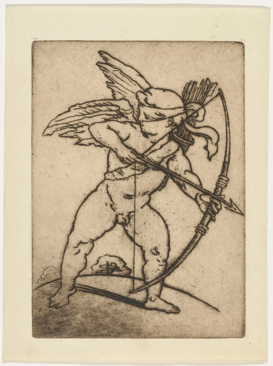 Love (frontispiece, folio 3) from Les Amours (The Loves) by Émile Bernard, illustrated book, 1915